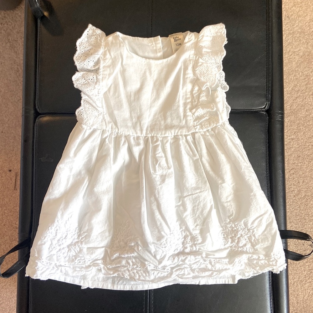 White baby dress - never worn